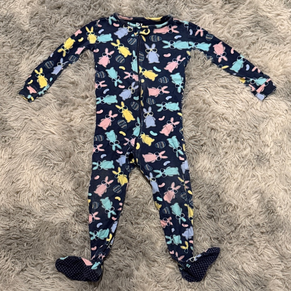 Place Kids Footies with Colorful Bunny Design